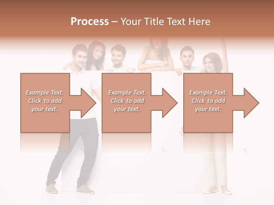 Text Pointing Model PowerPoint Template
