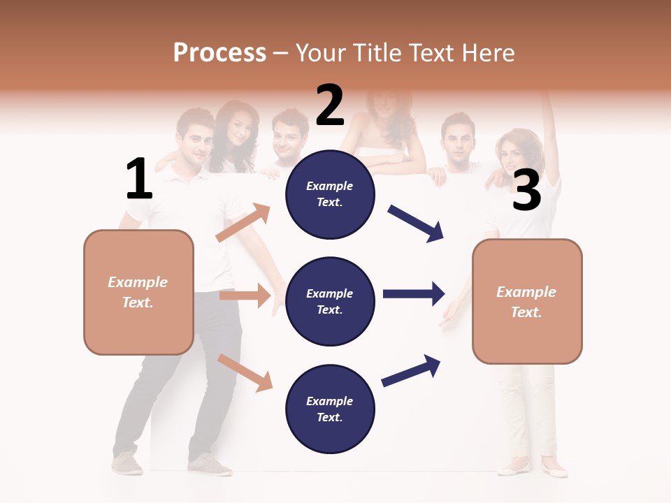 Text Pointing Model PowerPoint Template