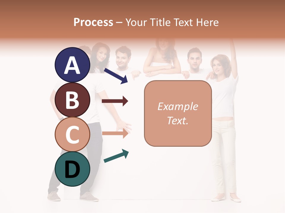 Text Pointing Model PowerPoint Template
