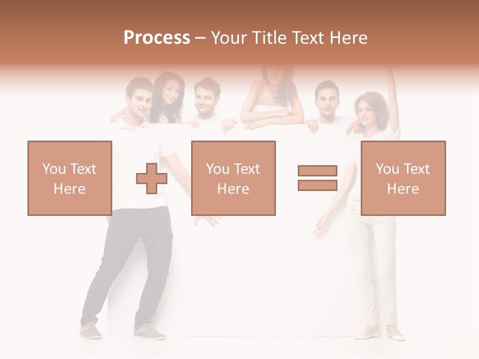 Text Pointing Model PowerPoint Template