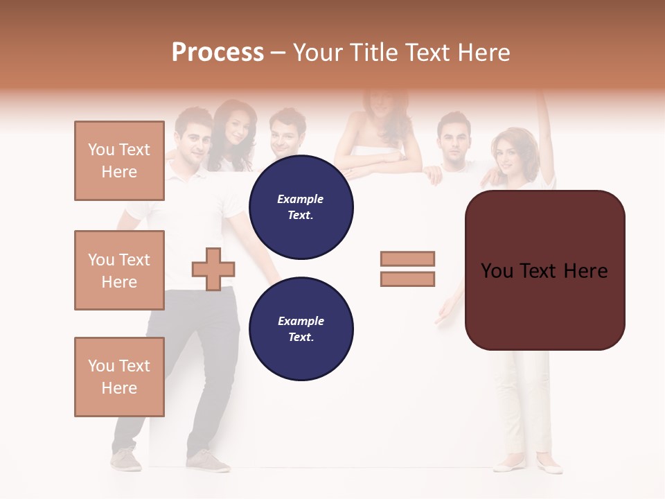 Text Pointing Model PowerPoint Template