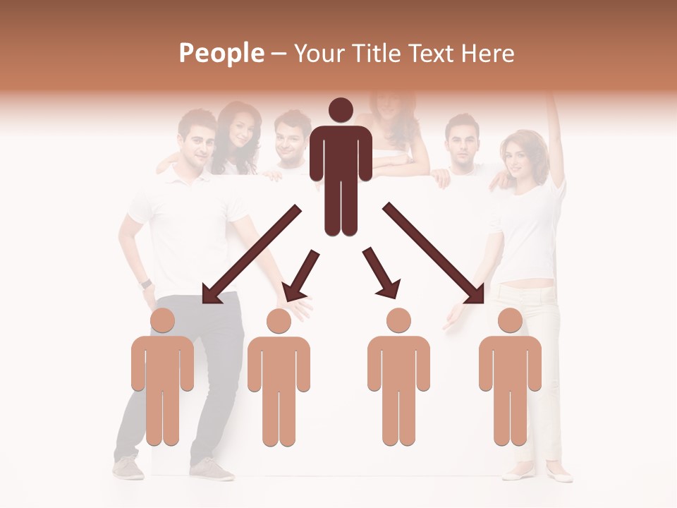 Text Pointing Model PowerPoint Template