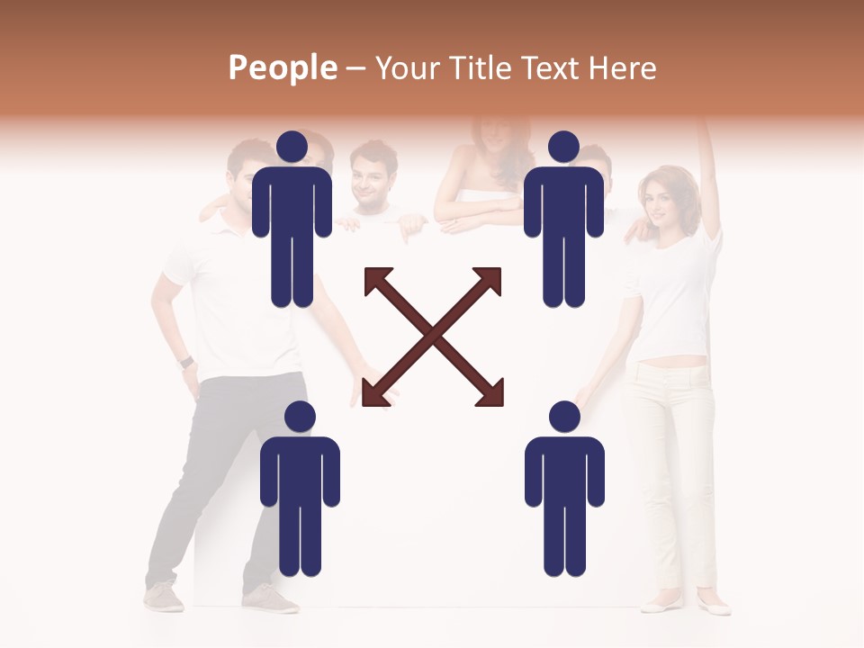 Text Pointing Model PowerPoint Template