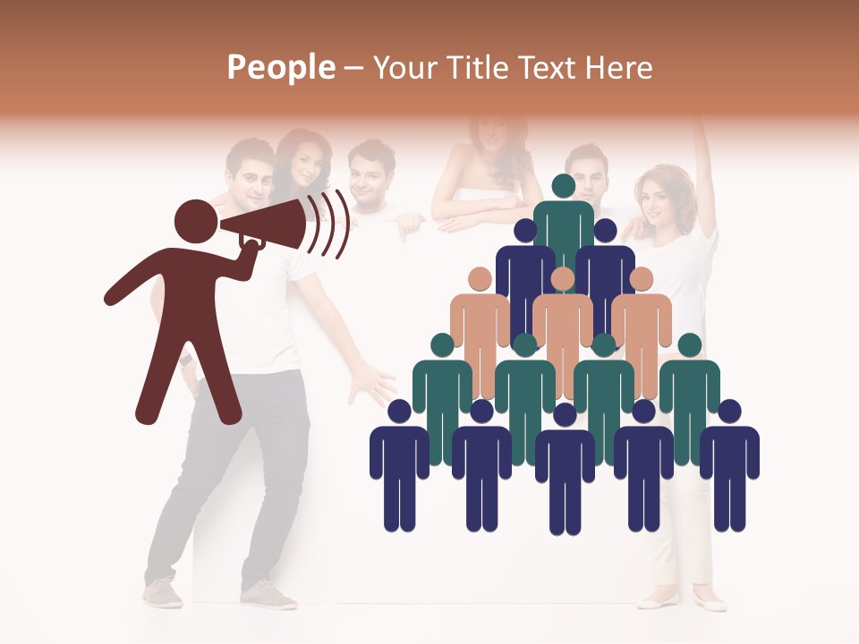 Text Pointing Model PowerPoint Template