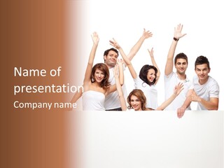 Cheerful Copyspace Sign PowerPoint Template