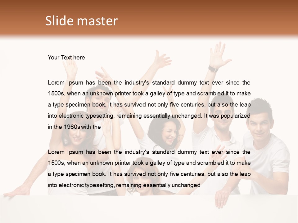 Cheerful Copyspace Sign PowerPoint Template