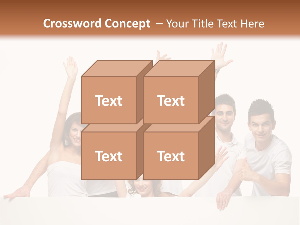 Cheerful Copyspace Sign PowerPoint Template