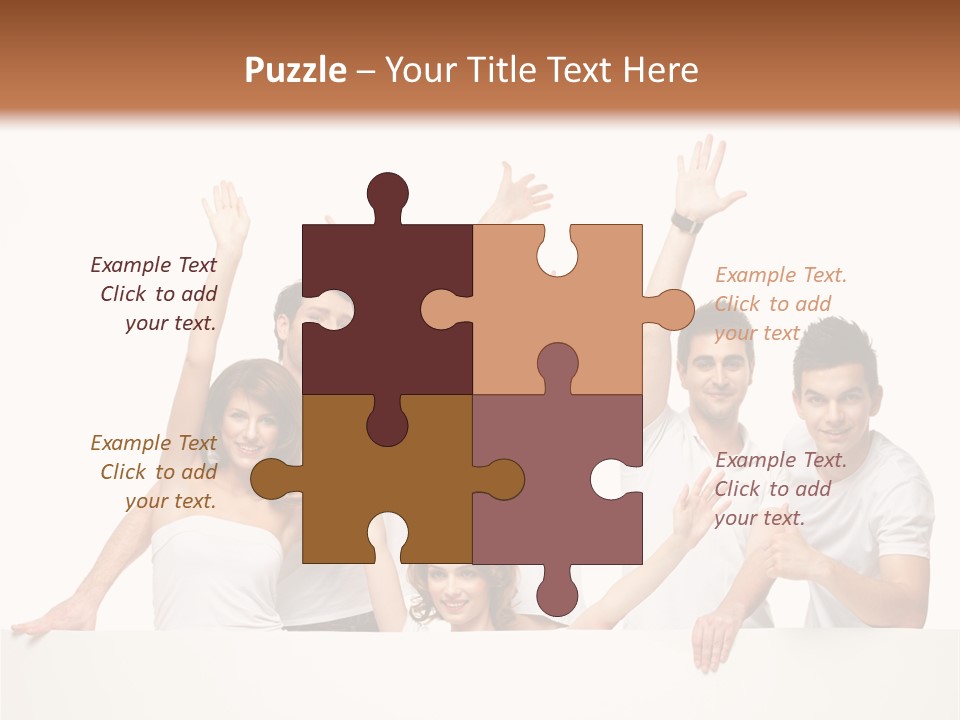 Cheerful Copyspace Sign PowerPoint Template