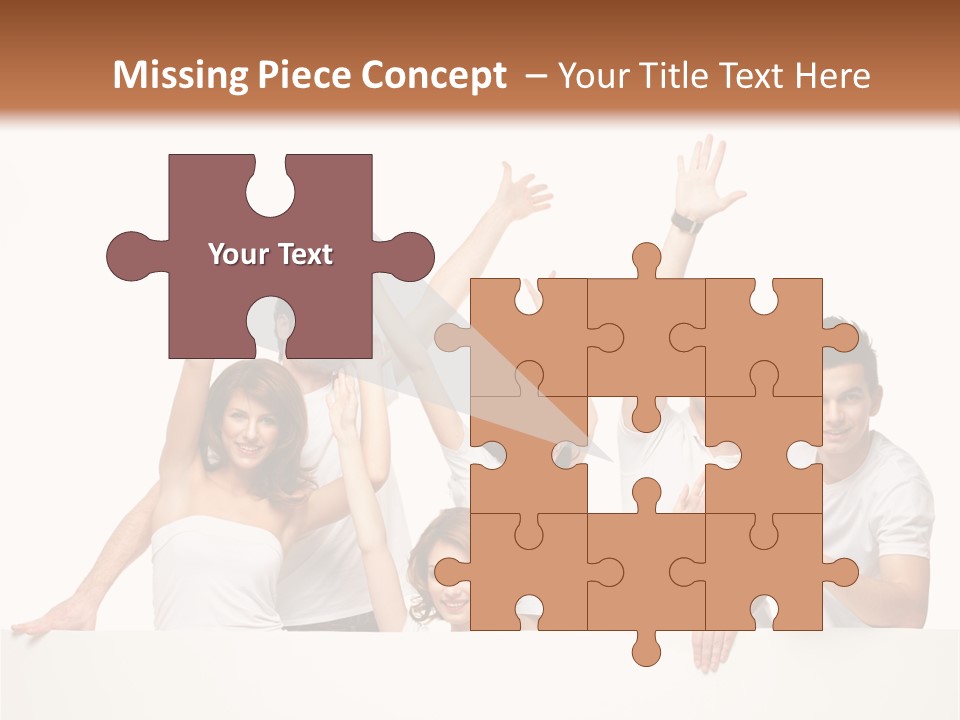 Cheerful Copyspace Sign PowerPoint Template