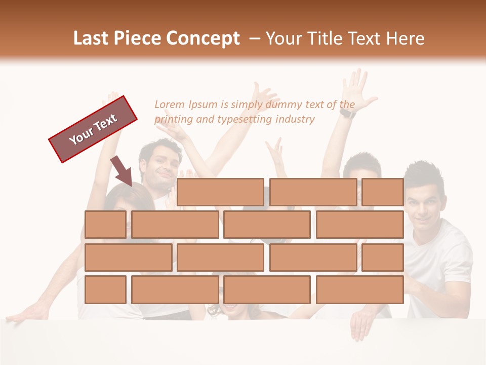 Cheerful Copyspace Sign PowerPoint Template