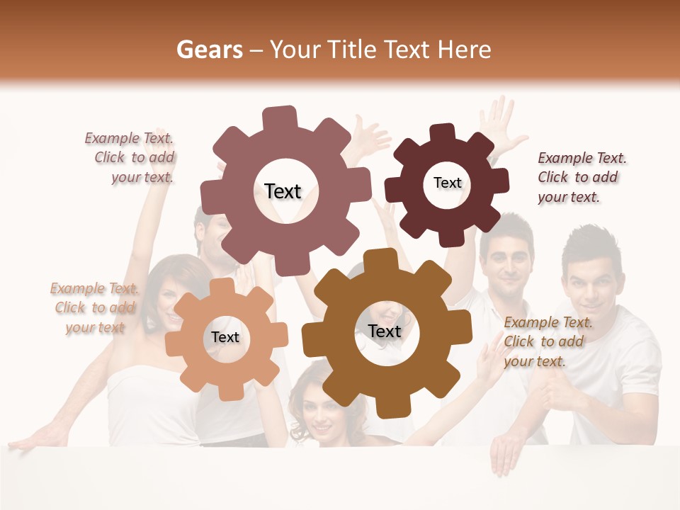 Cheerful Copyspace Sign PowerPoint Template