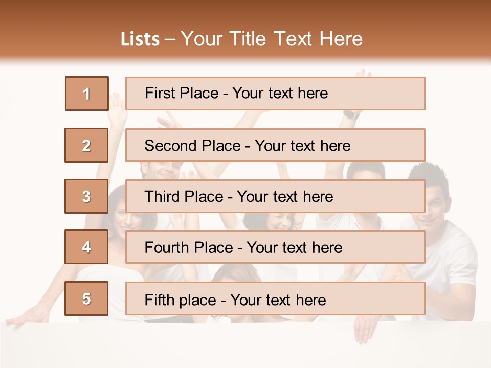 Cheerful Copyspace Sign PowerPoint Template