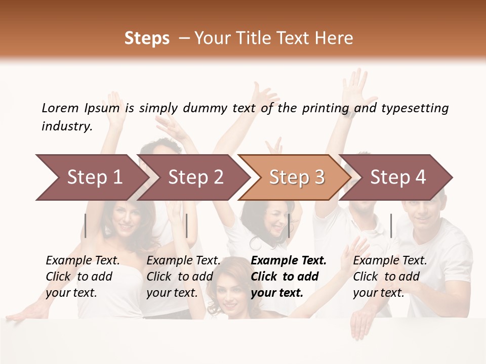 Cheerful Copyspace Sign PowerPoint Template