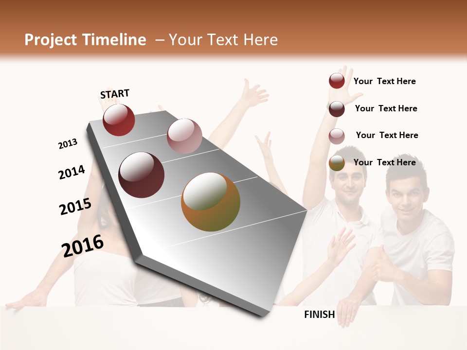 Cheerful Copyspace Sign PowerPoint Template