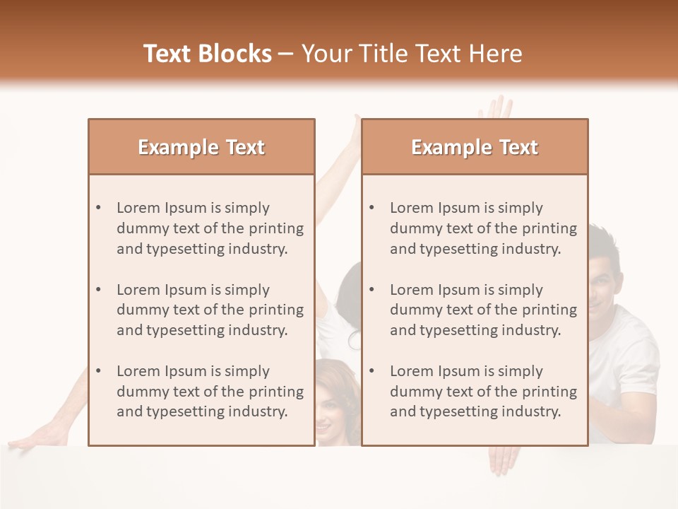 Cheerful Copyspace Sign PowerPoint Template