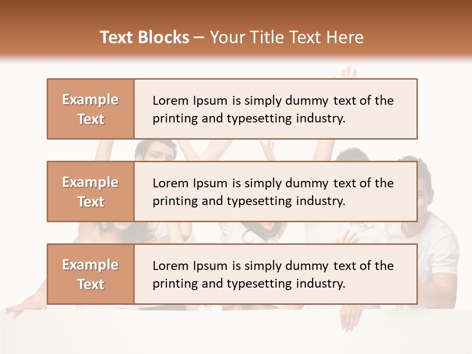 Cheerful Copyspace Sign PowerPoint Template