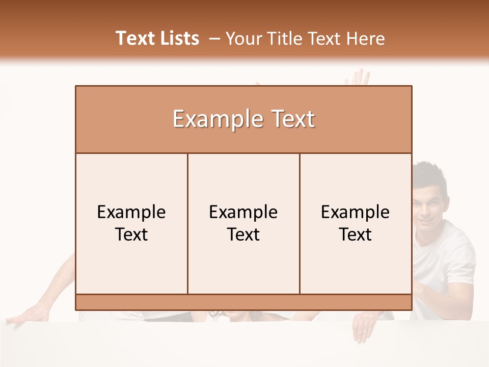 Cheerful Copyspace Sign PowerPoint Template