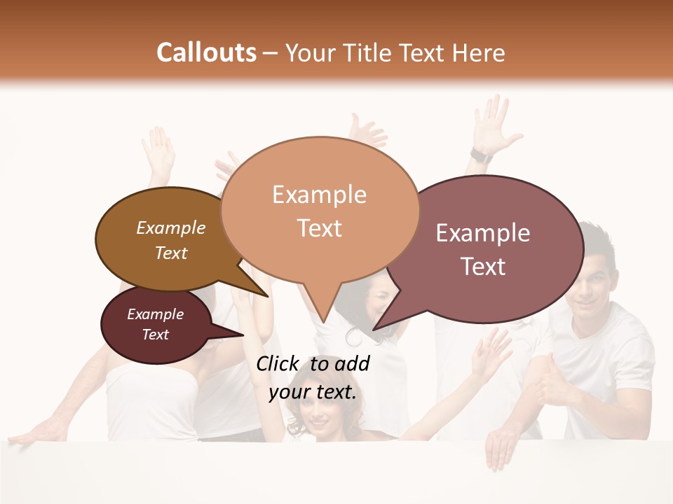 Cheerful Copyspace Sign PowerPoint Template