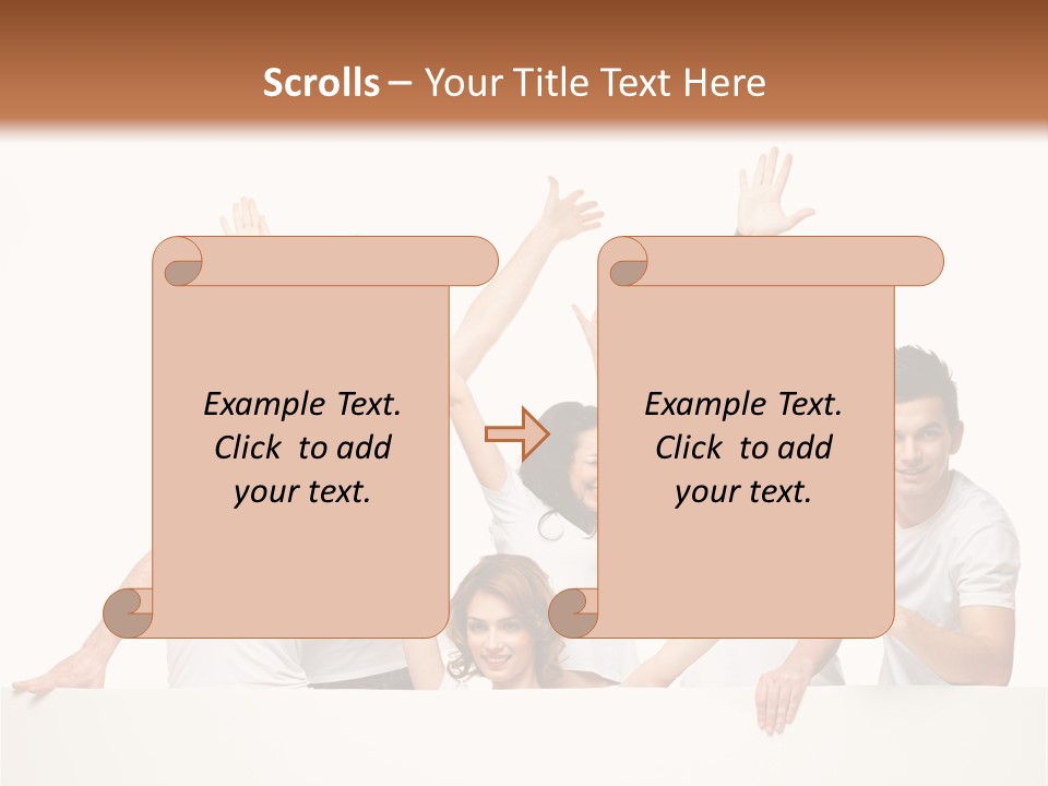 Cheerful Copyspace Sign PowerPoint Template