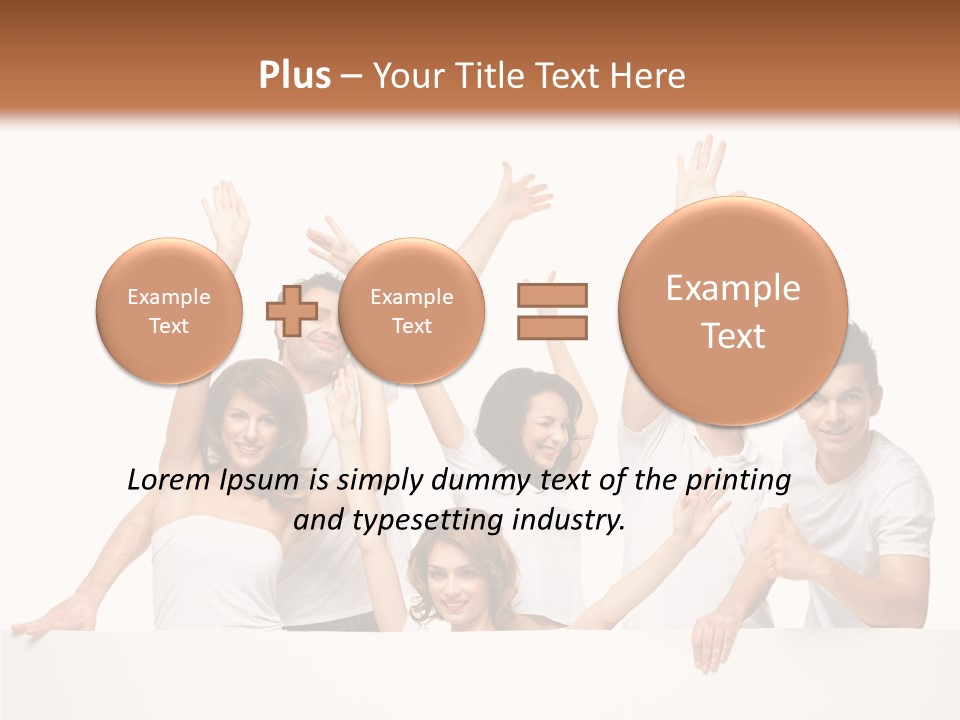 Cheerful Copyspace Sign PowerPoint Template