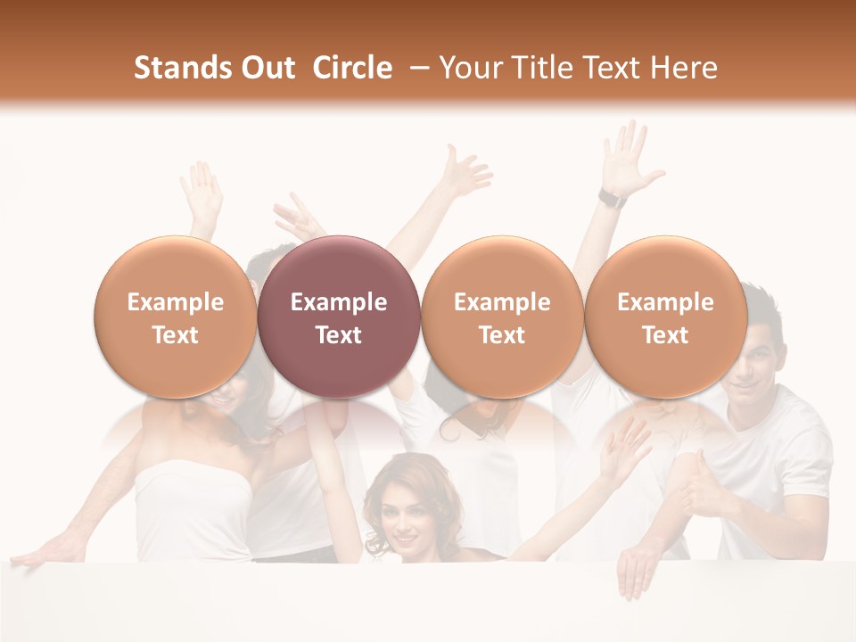 Cheerful Copyspace Sign PowerPoint Template