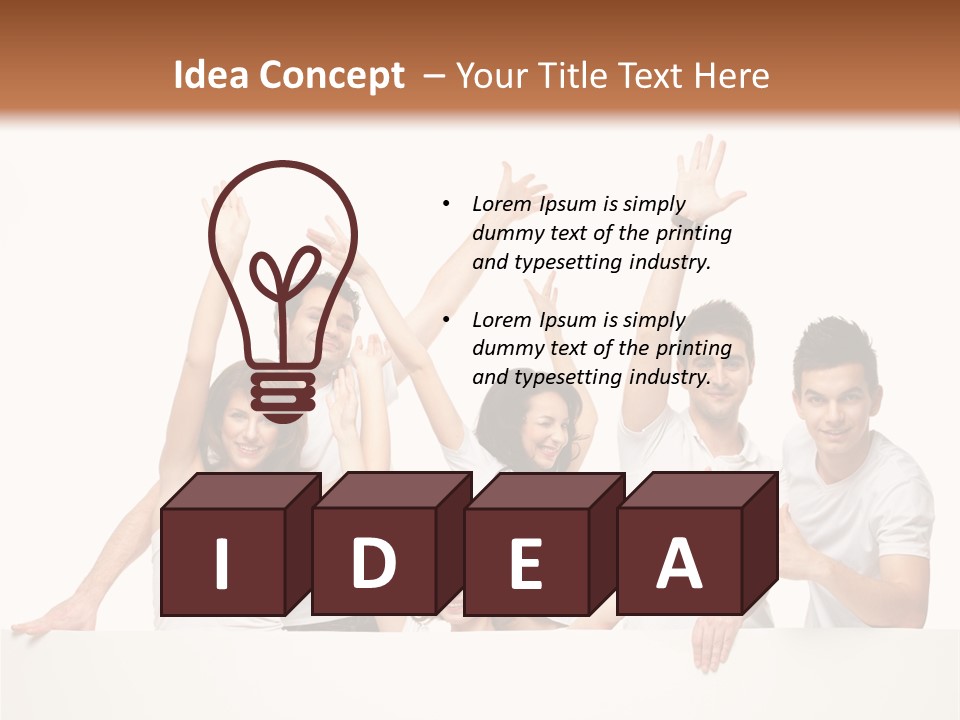Cheerful Copyspace Sign PowerPoint Template