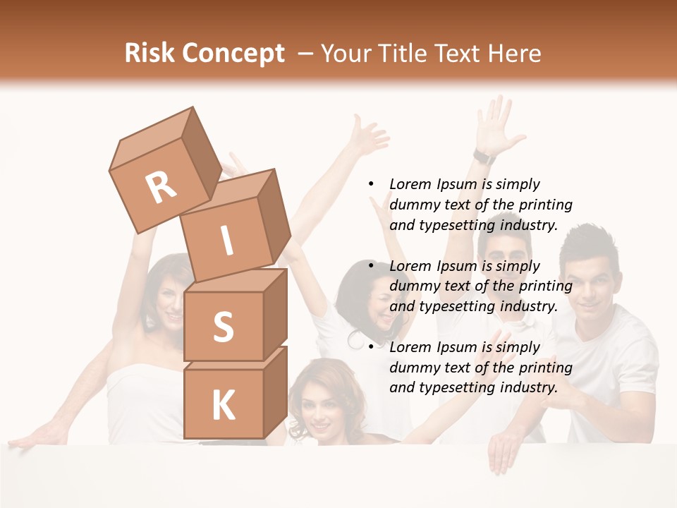 Cheerful Copyspace Sign PowerPoint Template