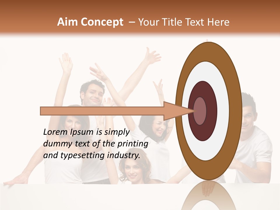 Cheerful Copyspace Sign PowerPoint Template