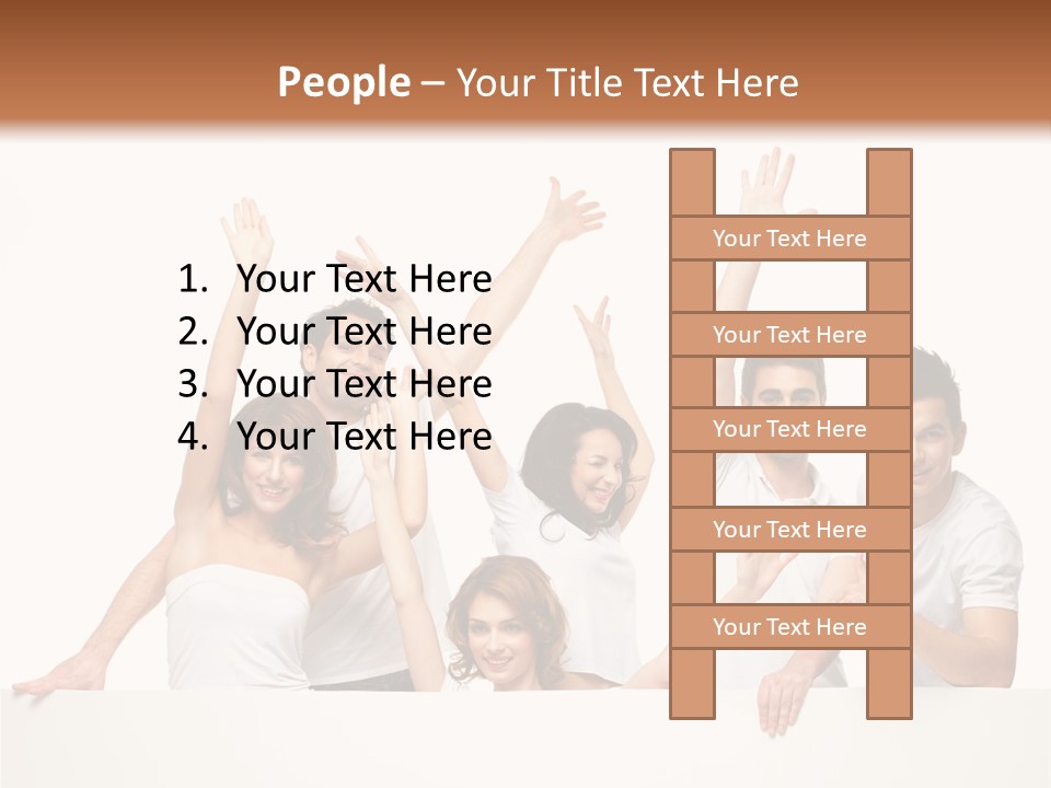 Cheerful Copyspace Sign PowerPoint Template