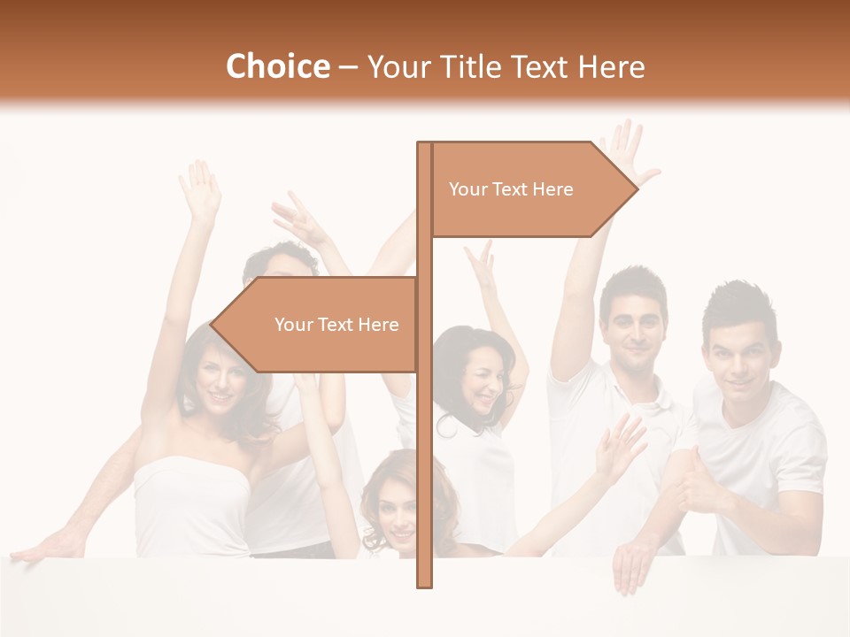 Cheerful Copyspace Sign PowerPoint Template