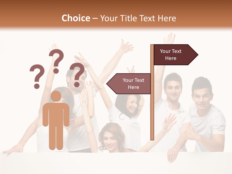 Cheerful Copyspace Sign PowerPoint Template