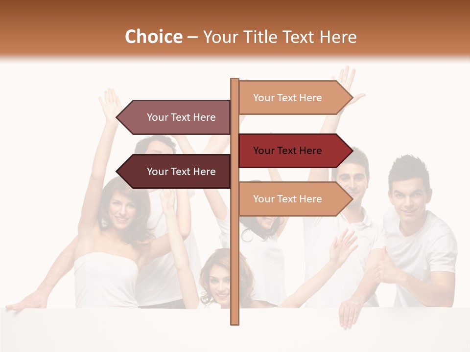Cheerful Copyspace Sign PowerPoint Template