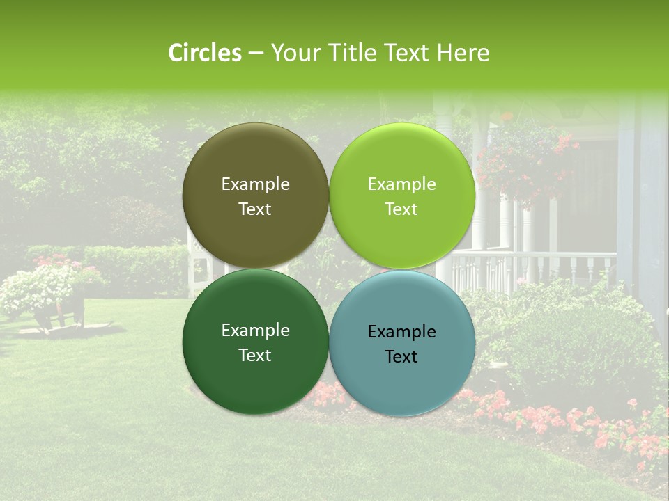 Private Decorated Yard PowerPoint Template