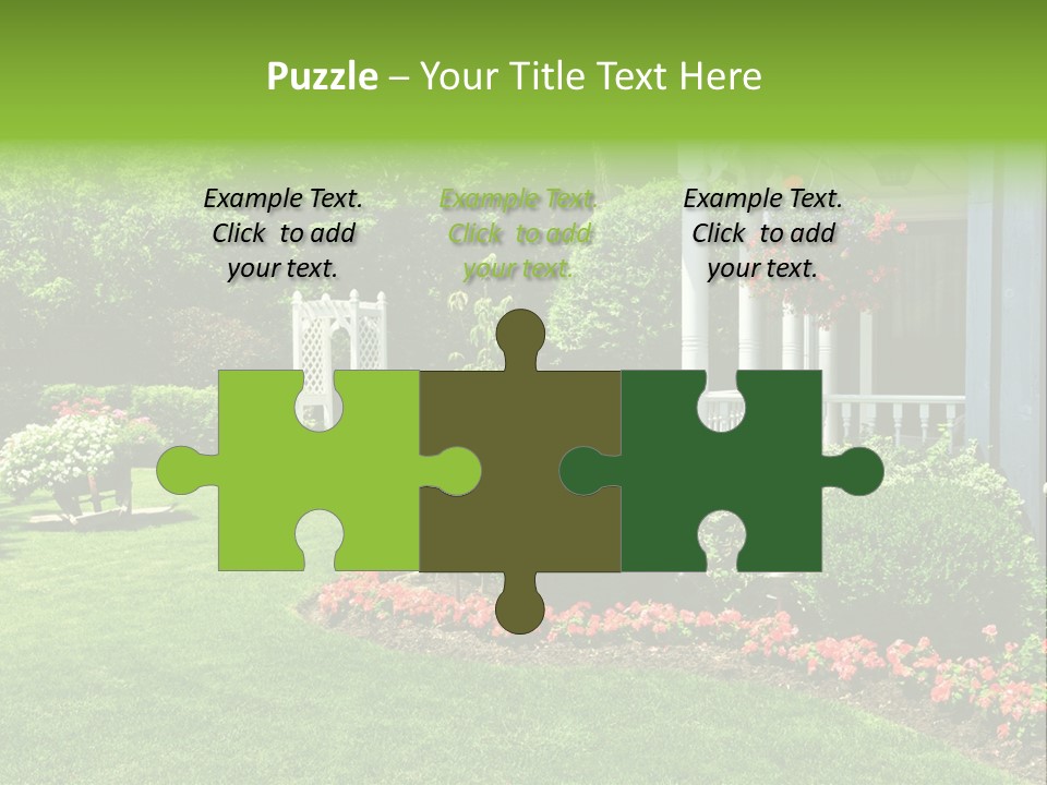 Private Decorated Yard PowerPoint Template