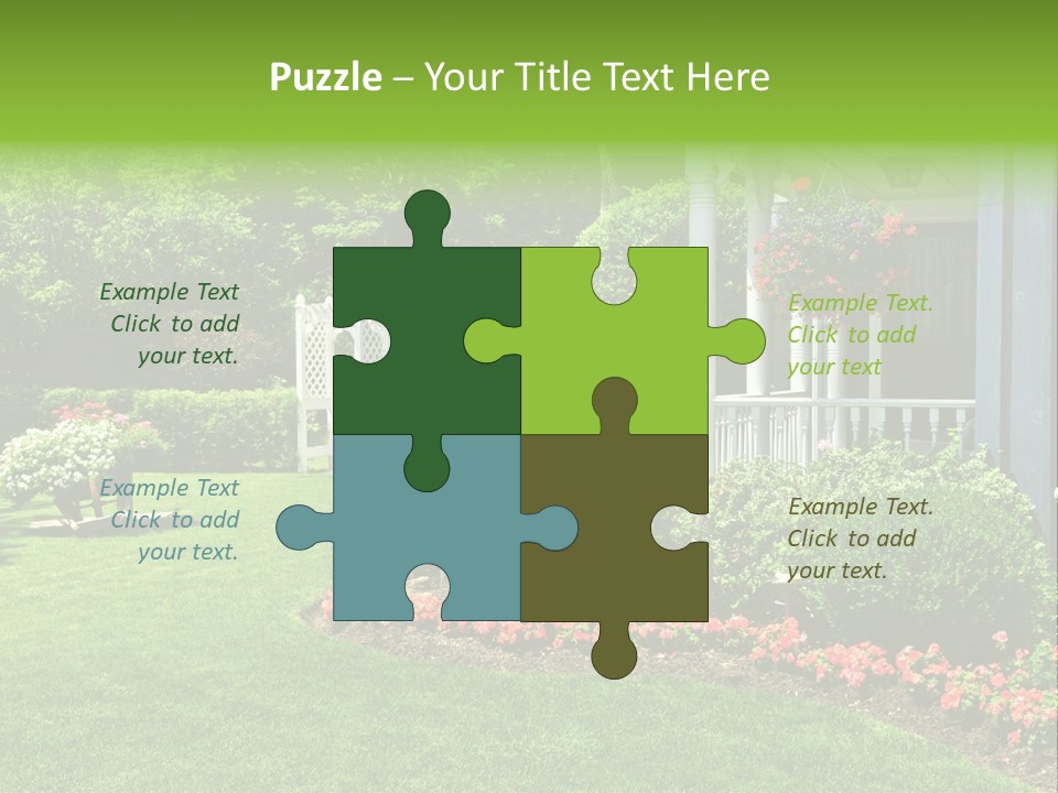 Private Decorated Yard PowerPoint Template