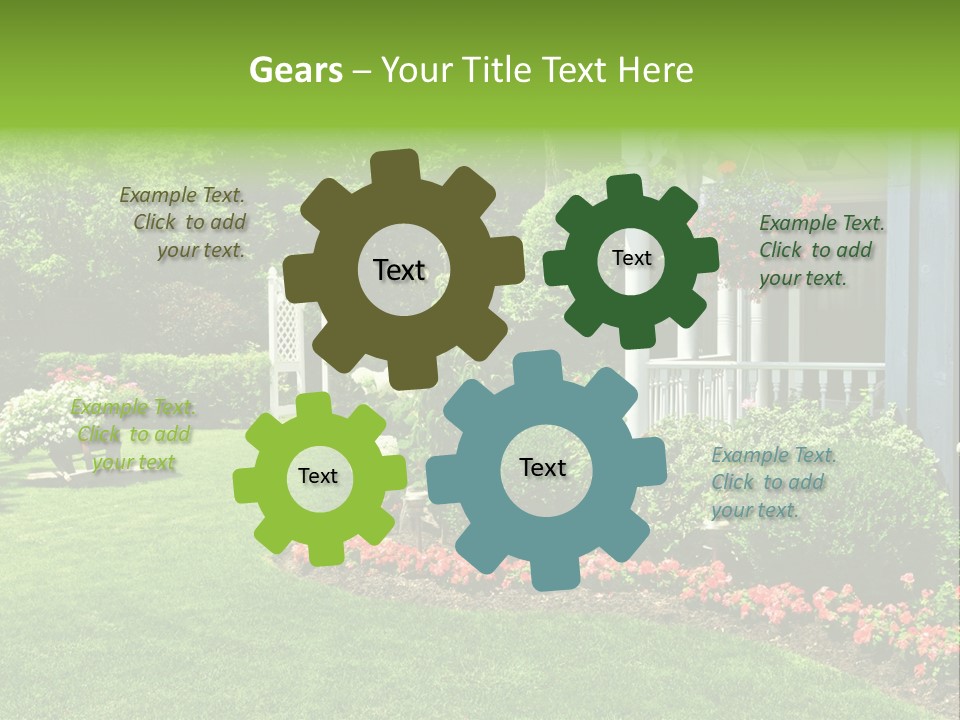 Private Decorated Yard PowerPoint Template