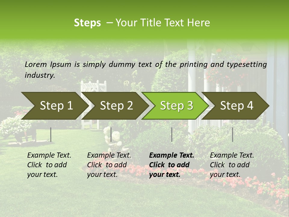 Private Decorated Yard PowerPoint Template