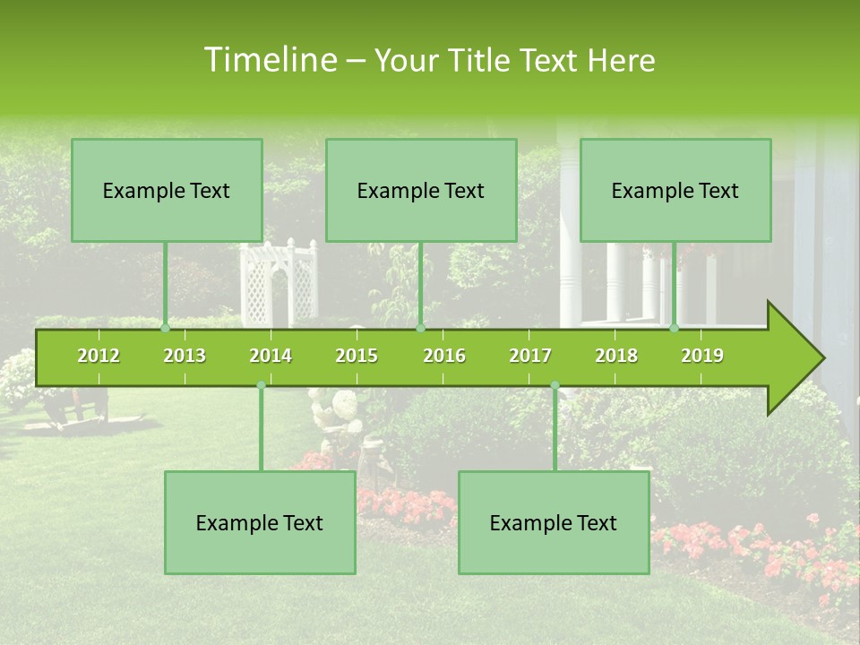 Private Decorated Yard PowerPoint Template