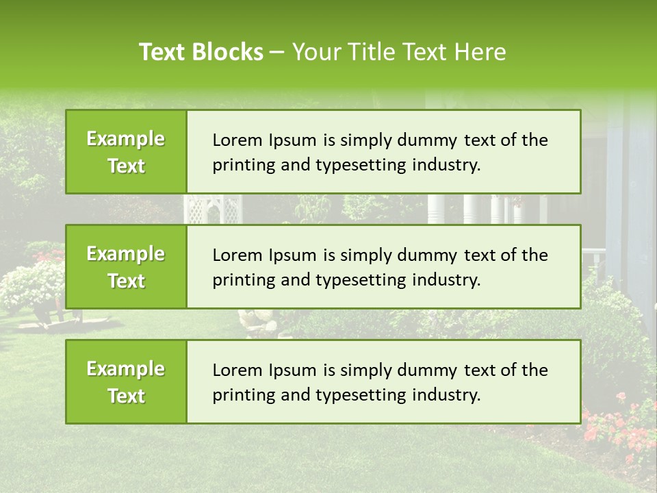 Private Decorated Yard PowerPoint Template