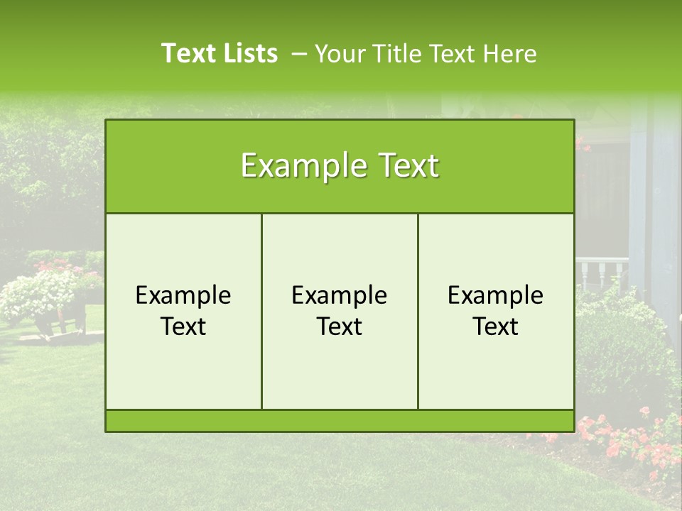 Private Decorated Yard PowerPoint Template