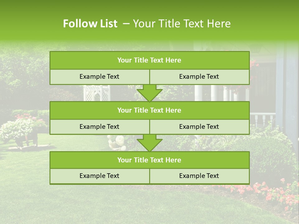 Private Decorated Yard PowerPoint Template