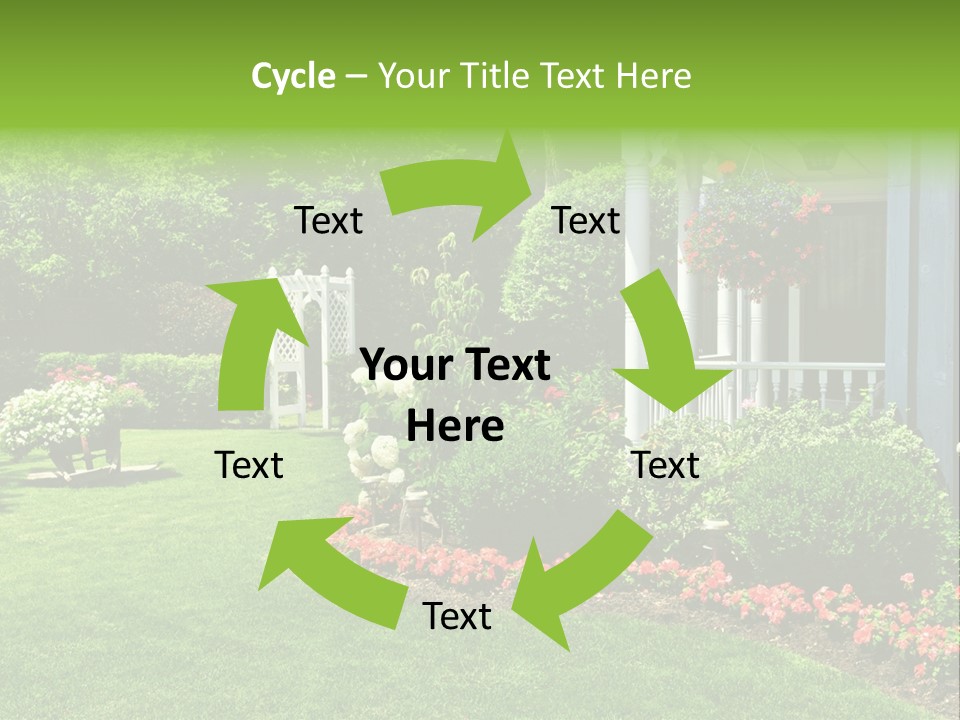 Private Decorated Yard PowerPoint Template