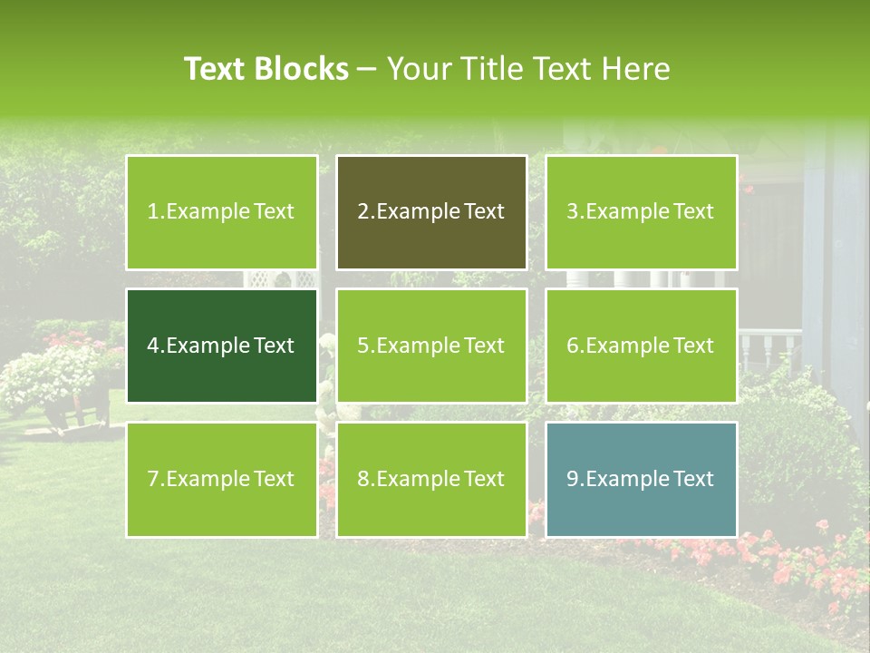 Private Decorated Yard PowerPoint Template