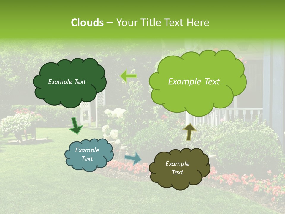 Private Decorated Yard PowerPoint Template