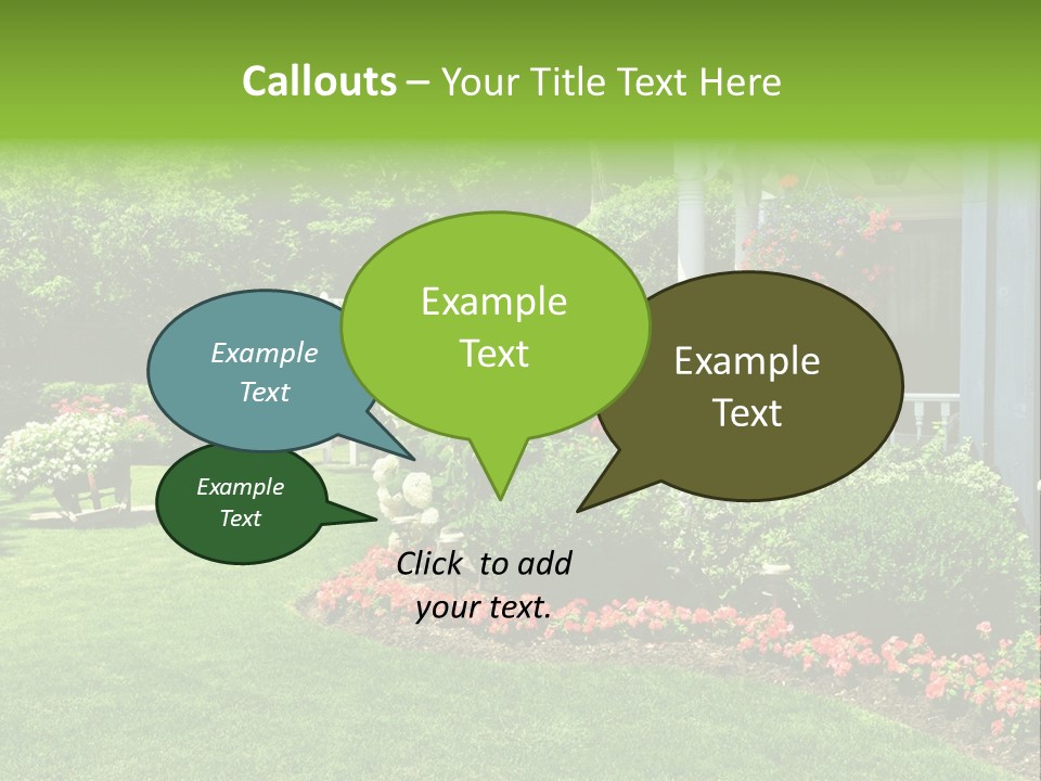 Private Decorated Yard PowerPoint Template