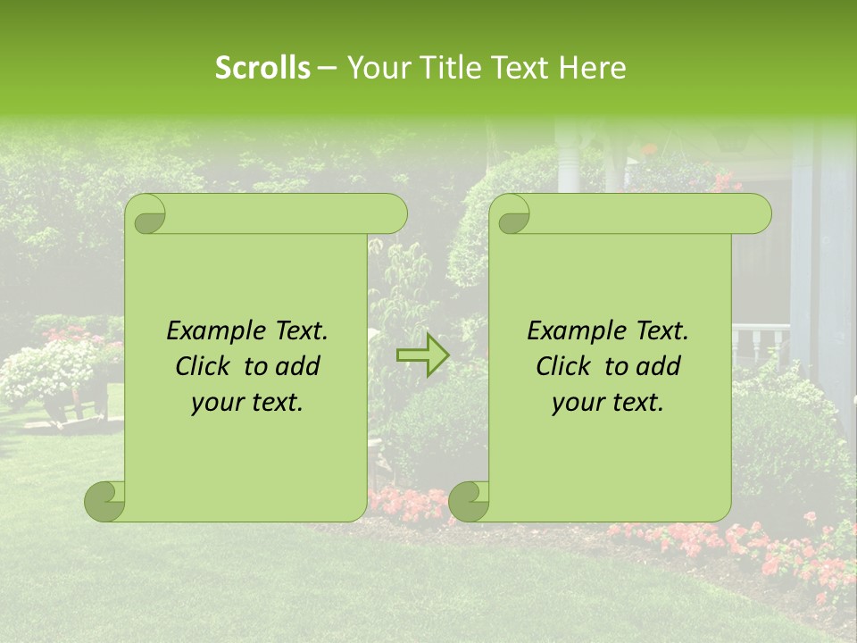 Private Decorated Yard PowerPoint Template