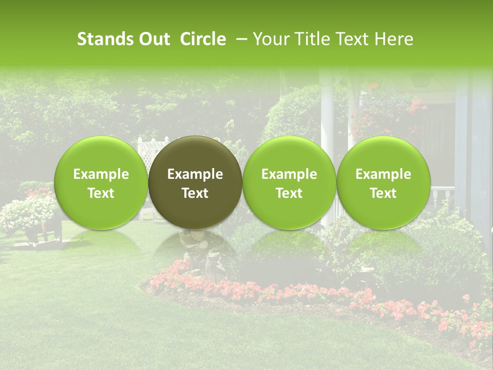 Private Decorated Yard PowerPoint Template