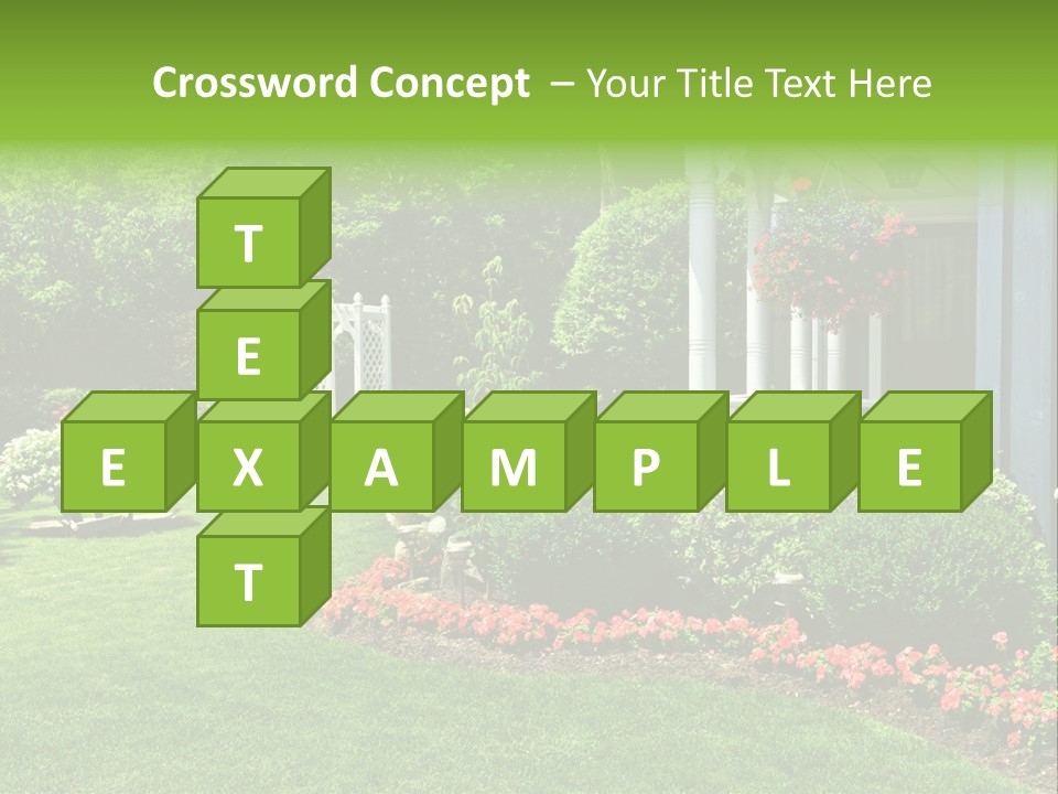 Private Decorated Yard PowerPoint Template