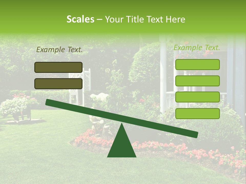 Private Decorated Yard PowerPoint Template