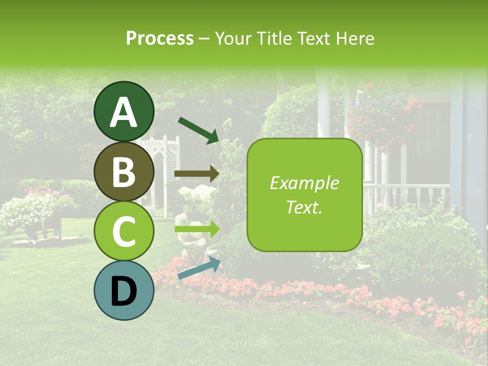 Private Decorated Yard PowerPoint Template